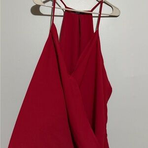 Red Wrap Tank Top